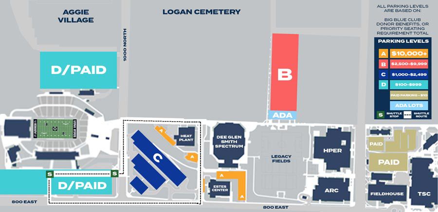 Basketball parking map