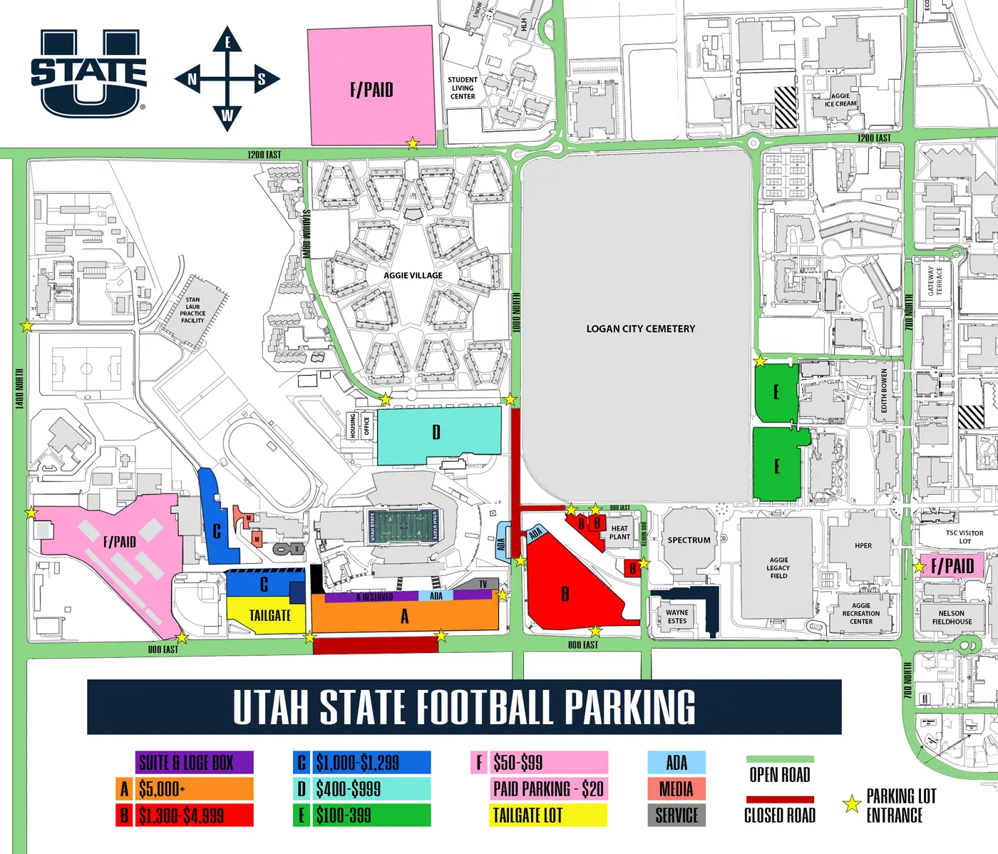 Football parking map