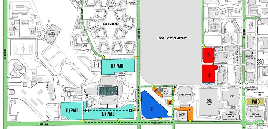 Football parking map