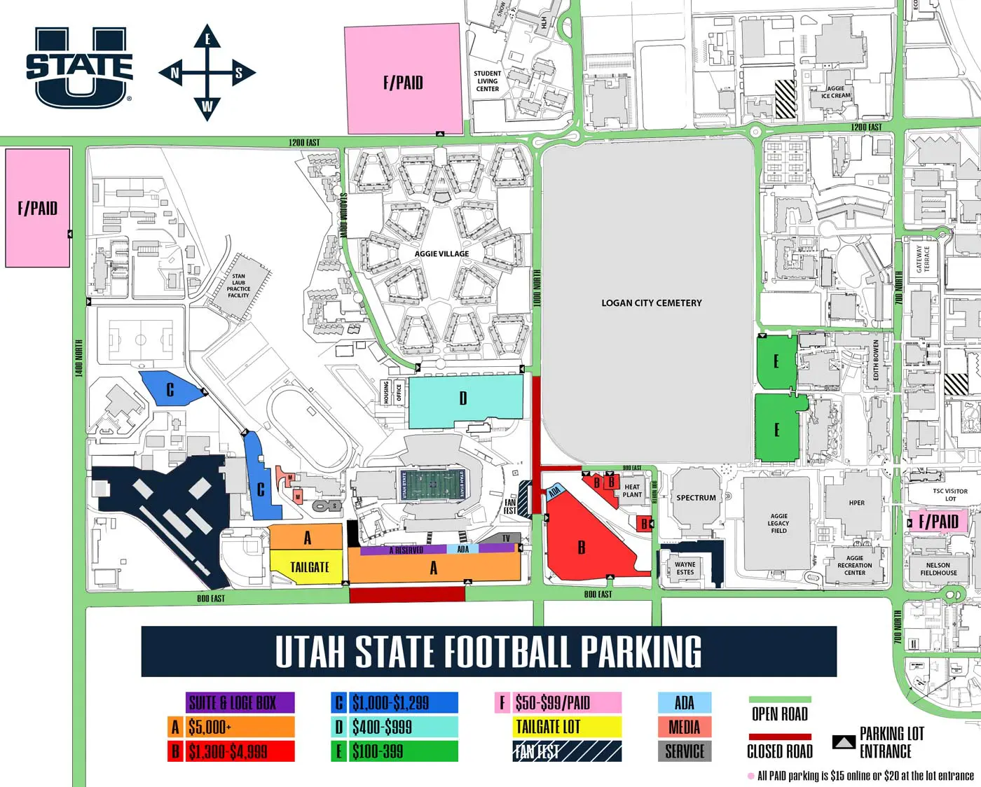 Football parking map