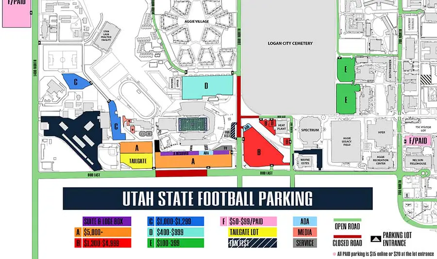 Football parking map