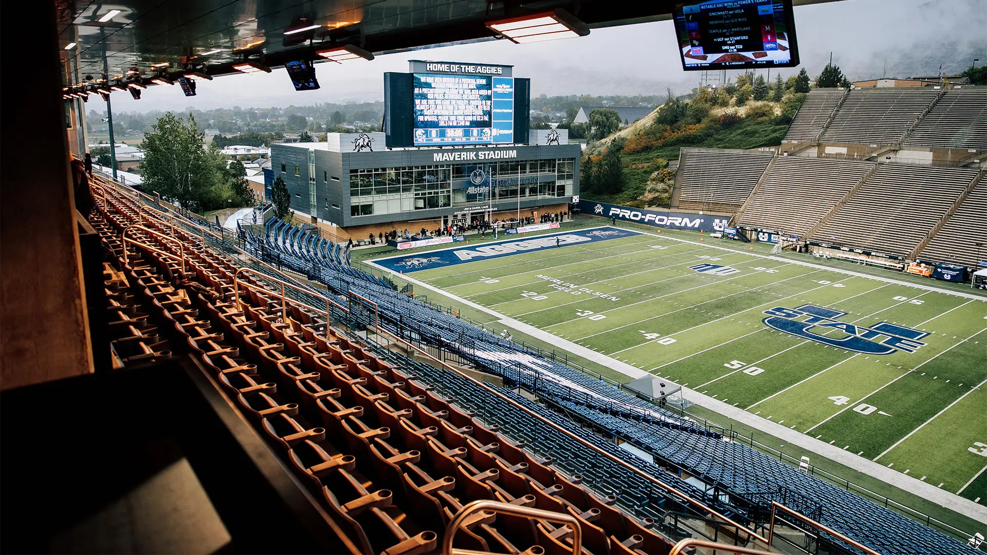 view from club seats