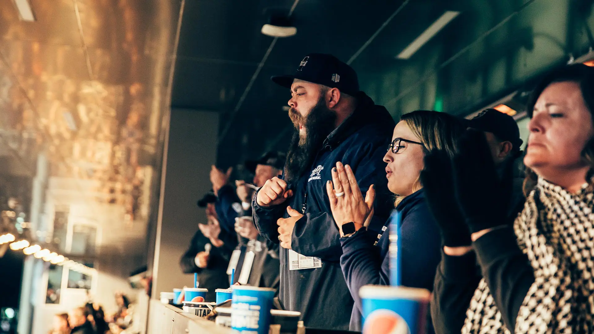 fans in loge box